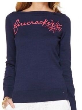 Lilly Pulitzer Firecracker Marielle Sweater M medium